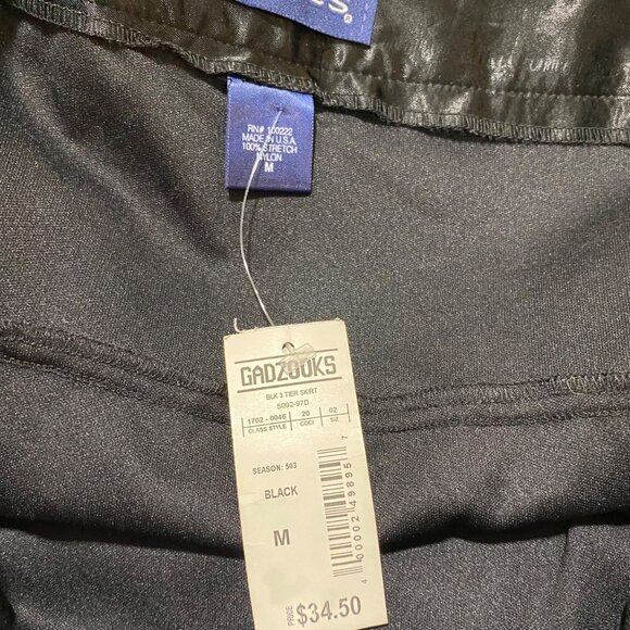 🖤Candies NWT  Y2K Black Lace Tiered Skirt M — Wednesday Addams Vibes 🖤 Back to - Picture 6 of 6